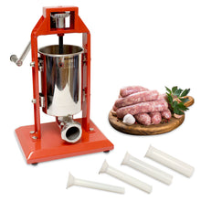 Load image into Gallery viewer, Vertical Meat Stuffer – 3L Sausage Stuffer Machine with Nozzles
