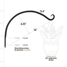 Load image into Gallery viewer, Hanging Plant Bracket 14 Inch Wall Plant Hanger Windchime Hanger 1pk
