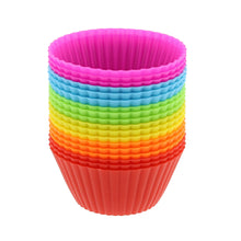 Load image into Gallery viewer, Silicone Cupcake Baking Cups Reusable Muffin Liners Small Colored Set
