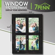 Load image into Gallery viewer, Black Window Picture Frame - 5x7 4-Photo Picture Collage
