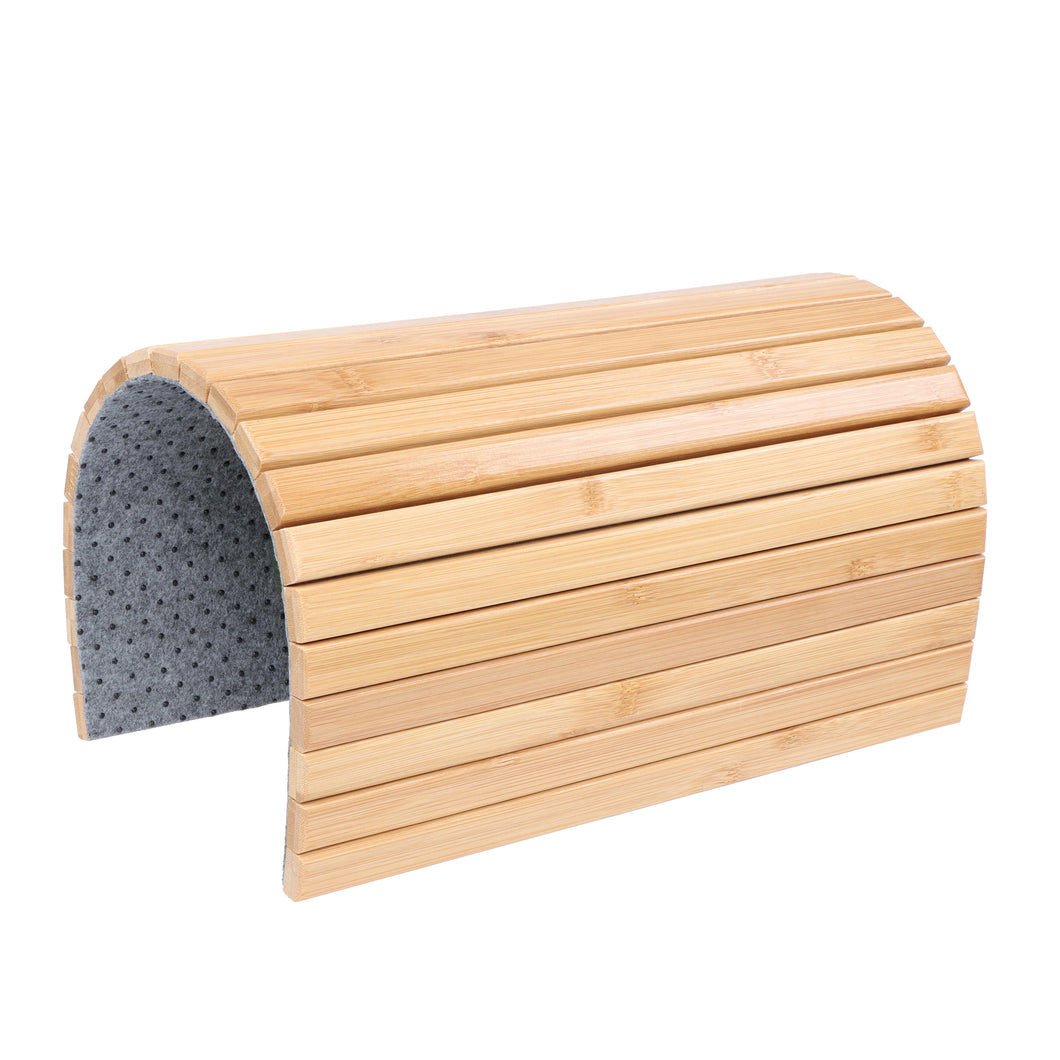 Natural Bamboo Sofa Armrest Anti-Slip Coaster for Squared Edge Armrest