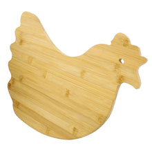 Load image into Gallery viewer, Wooden Cutting Board Chicken, Chopping Charcuterie Serving Board
