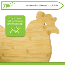 Load image into Gallery viewer, Wooden Cutting Board Chicken, Chopping Charcuterie Serving Board
