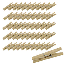 Load image into Gallery viewer, Wood Clothes Pin 50-Pack Pins Set - Wooden Clothespins Laundry Clips
