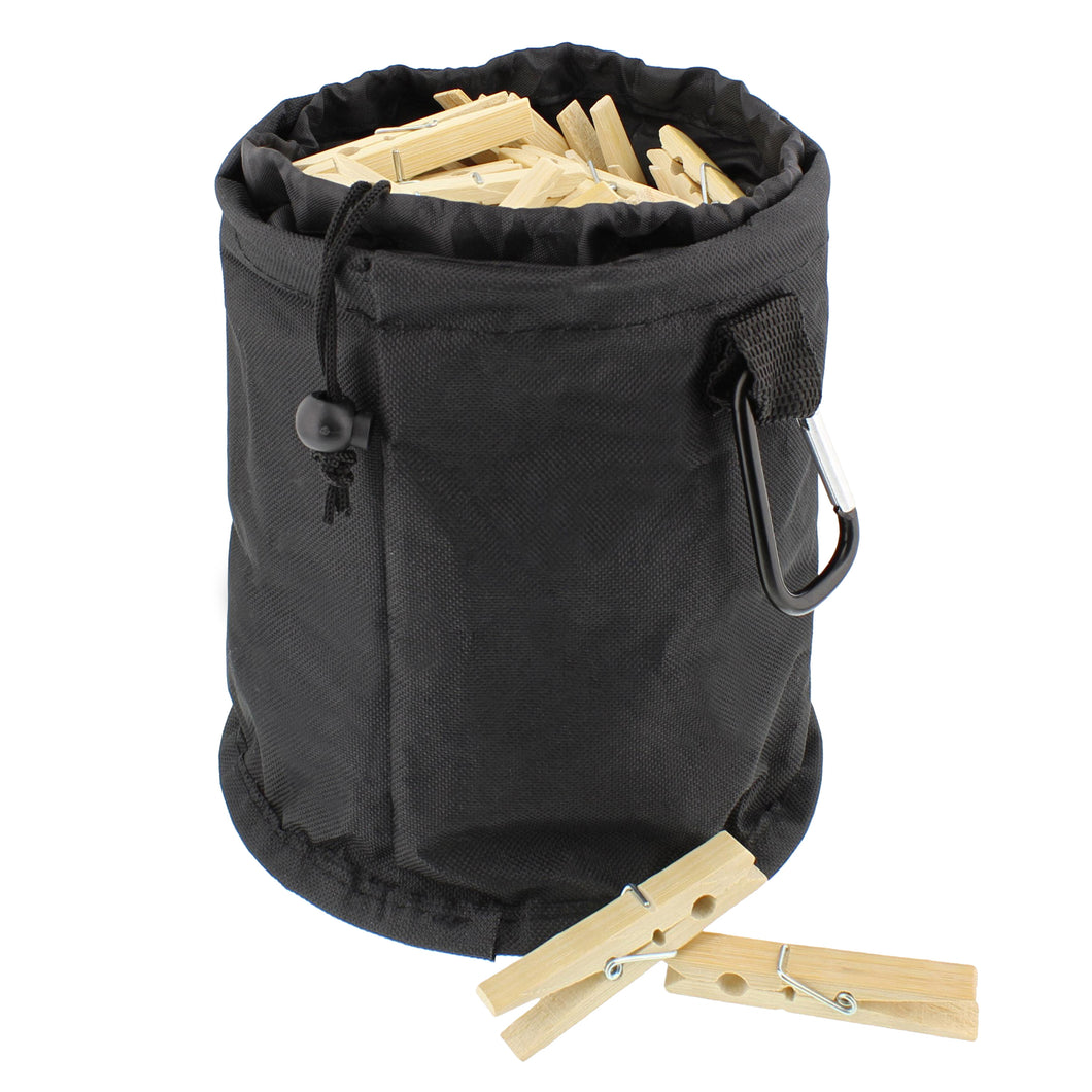 Empty Clothespin Bag Dust Resistant Black Clothespin Storage Bags