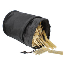Load image into Gallery viewer, Empty Clothespin Bag Dust Resistant Black Clothespin Storage Bags
