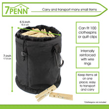 Load image into Gallery viewer, Empty Clothespin Bag Dust Resistant Black Clothespin Storage Bags
