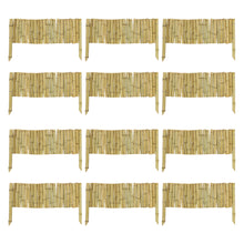 Load image into Gallery viewer, Bamboo Landscape Edging No Dig 12pk 23in Garden Fence Border Edge Wood
