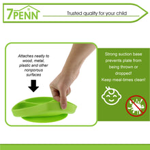 Load image into Gallery viewer, Silicone Baby Plate with Suction Base, Feeding Divided Toddler Plate

