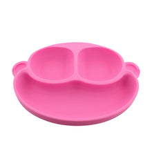 Load image into Gallery viewer, Monkey Silicone Baby Plate with Suction Base, Feeding Toddler Plate
