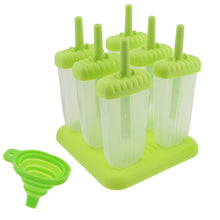 Load image into Gallery viewer, Ice Pop Molds Popsicle Holder Set - 6 Pc Popsicle Molds with Tray
