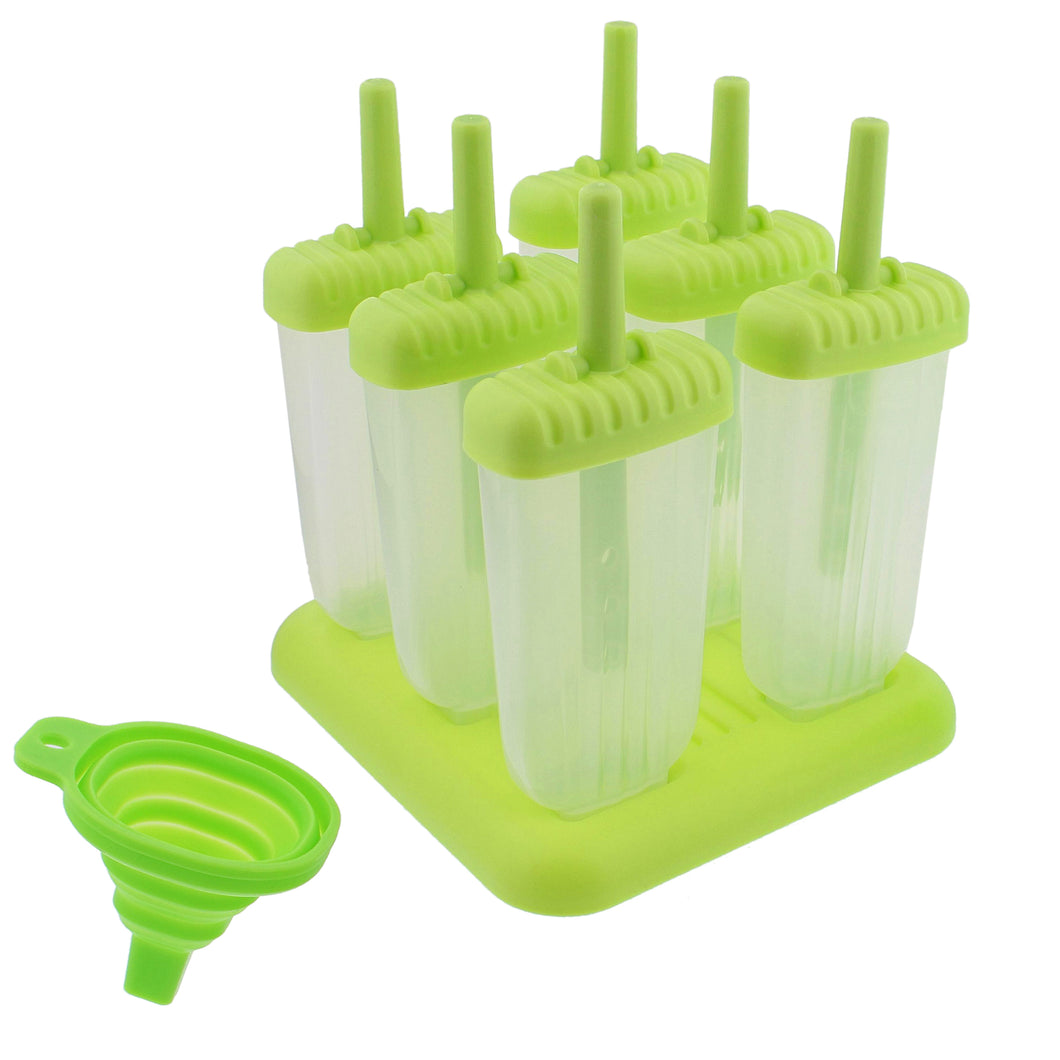 Ice Pop Molds Popsicle Holder Set - 6 Pc Popsicle Molds with Tray