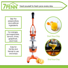 Load image into Gallery viewer, Orange Hand Juicer with Lever - Fresh Lemon Lime Juice without Seeds
