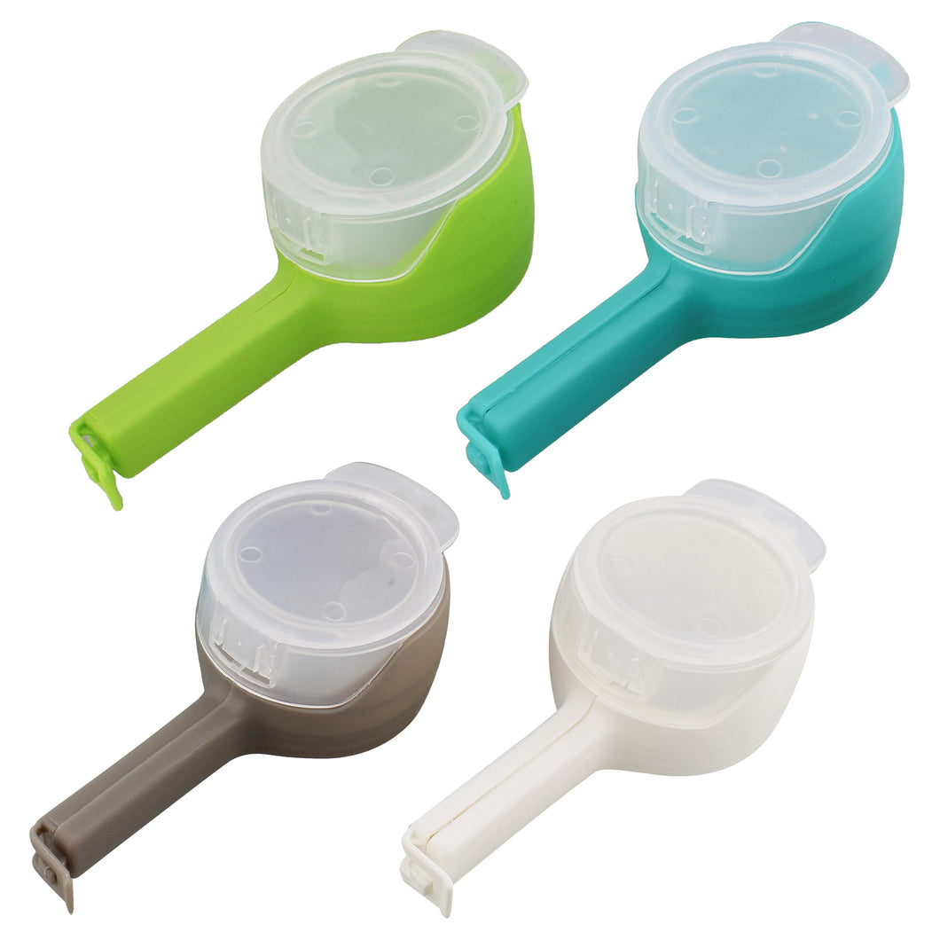 Bag Clips for Food - 4pk Food Clips to Seal Pour Food Storage Bag Clip