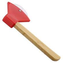 Load image into Gallery viewer, Pizza Cutter Wheel - Novelty Red Axe Pizza Slicer with Bamboo Handle
