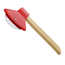 Load image into Gallery viewer, Pizza Cutter Wheel - Novelty Red Axe Pizza Slicer with Bamboo Handle
