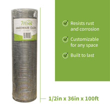 Load image into Gallery viewer, 19G Hardware Cloth 1/2in Mesh - 36in x 100ft Chicken Wire Mesh Roll
